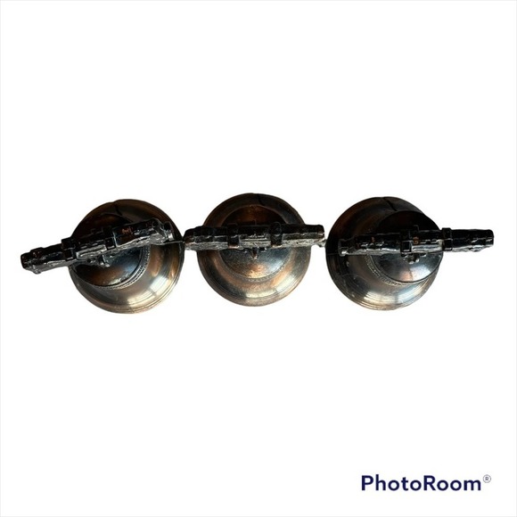 Brass Liberty Bell Set of 3 Bronze Patina Pass and Stone Vtg 1970’s Miniature - Picture 8 of 13